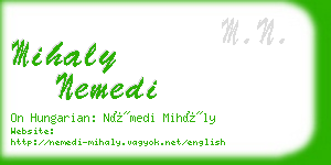 mihaly nemedi business card